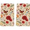 Artoid Mode Bee Butterfly Floral Spring Kitchen Towels Dish Towels, 18×26 Inch Farmhouse Summer Decoration Cleaning Set of 2