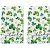 Artoid Mode Beige Clover Shamrock St. Patrick’s Day Kitchen Towels Dish Towels, 18×26 Inch Lucky Farmhouse Holiday Decoration Hand Towels Set of 2