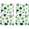 Artoid Mode Beige Clover Shamrock St.Patrick’s Day Kitchen Towels Dish Towels, 18×26 Inch Farmhouse Holiday Spring Decoration Cleaning Set of 2(Beige)