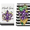 Artoid Mode Black Stripe Iris Jewelry Heart Mardi Gras Kitchen Towels Dish Towels, 18×26 Inch Farmhouse Decoration Hand Towels Set of 2