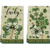 Artoid Mode Brown Lace Clover Shamrock St.Patrick’s Day Kitchen Dish Towels, 18×26 Inch Farmhouse Holiday Spring Decoration Cleaning Set of 2(Brown)