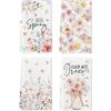 Artoid Mode Floral Vase Bow Tie Hello Spring Kitchen Towels Dish Towels, 18×26 Inch Farmhouse Summer Decoration Cleaning Set of 4