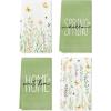 Artoid Mode Flower Home Spring Kitchen Towels Dish Towels, 18×26 Inch Seasonal Decoration Hand Towels Set of 4