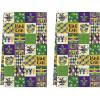 Artoid Mode Iris Donut Mask Lobster Checkered Design Mardi Gras Kitchen Towels Dish Towels, 18×26 Inch Farmhouse Decoration Cleaning Set of 2