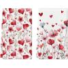 Artoid Mode Leaves Poppy Floral Love Heart Valentine’s Kitchen Towels Dish Towels, 18×26 Inch Anniversary Wedding Decoration Cleaning Set of 2