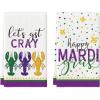 Artoid Mode Lobster Iris Happy Mardi Gras Kitchen Towels Dish Towels, 18×26 Inch Farmhouse Decoration Cleaning Set of 2