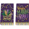 Artoid Mode Mask Iris Beads Happy Mardi Gras Kitchen Towels Dish Towels, 18×26 Inch Farmhouse Decoration Cleaning Set of 2