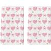 Artoid Mode Red Love Heart Bowknot Valentine’s Kitchen Towels Dish Towels, 18×26 Inch Anniversary Wedding Decoration Cleaning Set of 2(Pink)