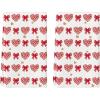 Artoid Mode Red Love Heart Bowknot Valentine’s Kitchen Towels Dish Towels, 18×26 Inch Anniversary Wedding Decoration Cleaning Set of 2(Red)