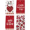 Artoid Mode Strawberry Chocolate Love Heart Valentine’s Kitchen Towels Dish Towels, 18×26 Inch Wedding Anniversary Decoration Cleaning Set of 4