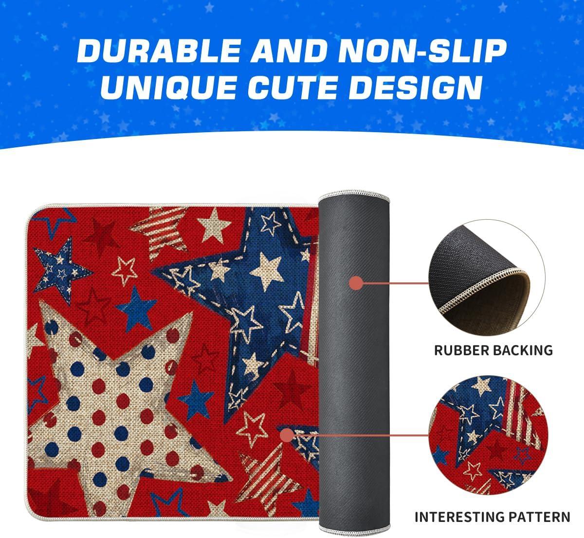image:imageArtoid Mode American Flag Stars Freedom Patriotic 4th of July Doormat Memorial Day Home Decor Switch Rug Door Mat Floor Mat 17x29 Inch