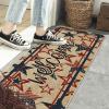 Artoid Mode America Stars Memorial Day Welcome Doormat, 4th of July Patriotic Independence Day Home Decor Low-Profile Switch Rug Door Mat Floor Mat for Indoor Outdoor 17×47 Inch(Beige)
