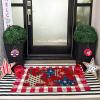 Artoid Mode American Flag Stars Freedom Patriotic 4th of July Doormat, Memorial Day Home Decor Switch Rug Door Mat Floor Mat 17×29 Inch