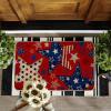 Artoid Mode American Flag Stars Freedom Patriotic 4th of July Doormat, Memorial Day Home Decor Switch Rug Door Mat Floor Mat 17×29 Inch