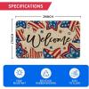 Artoid Mode American Flag Stars Welcome Patriotic 4th of July Doormat, Memorial Day Home Decor Switch Rug Door Mat Floor Mat for Indoor Outdoor 17×29 Inch