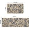 Artoid Mode Blue Floral Flowers Spring Kitchen Mats Set of 2, Home Decor Low-Profile Kitchen Rugs for Floor – 17×29 and 17×47 Inch