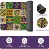 Artoid Mode Buffalo Plaid Doughnut Beads Lobster Mardi Gras Kitchen Mats Set of 2, Carnival Home Decor Low-Profile Kitchen Rugs for Floor – 17×29 and 17×47 Inch