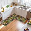 Artoid Mode Buffalo Plaid Doughnut Beads Lobster Mardi Gras Kitchen Mats Set of 2, Carnival Home Decor Low-Profile Kitchen Rugs for Floor – 17×29 and 17×47 Inch