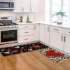 Artoid Mode Classic Button Heart Valentines Kitchen Mats Set of 2, Low-Profile Home Decor Kitchen Rugs for Floor – 17×29 and 17×47 Inch