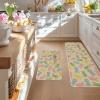 Artoid Mode Colorful Bunny Happy Easter Kitchen Mats Set of 2, Home Seasonal Spring Easter Holiday Holiday Party Floor Mat – 17×29 and 17×47 Inch(Beige)