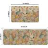 Artoid Mode Eggs Bunny Easter Kitchen Mats Set of 2, Home Seasonal Spring Easter Holiday Holiday Party Floor Mat – 17×29 and 17×47 Inch