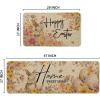 Artoid Mode Eggs Rabbits Bunny Flowers Decorative Happy Easter Kitchen Mats Set of 2, Home Seasonal Spring Easter Floor Mat – 17×29 and 17×47 Inch