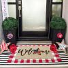 Artoid Mode Elegant American Flag Stars Memorial Day Welcome Doormat, 4th of July Patriotic Liberty Low-Profile Yard Floor Switch Mat for Indoor Outdoor 17 x 29 Inch