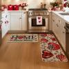 Artoid Mode Home Sweet Home Heart Beads Valentines Kitchen Mats Set of 2, Low-Profile Home Decor Kitchen Rugs for Floor – 17×29 and 17×47 Inch