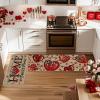 Artoid Mode Home Sweet Home Heart Beads Valentines Kitchen Mats Set of 2, Low-Profile Home Decor Kitchen Rugs for Floor – 17×29 and 17×47 Inch