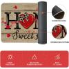 Artoid Mode Home Sweet Home Heart Beads Valentines Kitchen Mats Set of 2, Low-Profile Home Decor Kitchen Rugs for Floor – 17×29 and 17×47 Inch