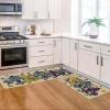 Artoid Mode Irises Beads Mardi Gras Kitchen Mats Set of 2, Carnival Home Decor Low-Profile Kitchen Rugs for Floor – 17×29 and 17×47 Inch