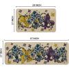 Artoid Mode Irises Beads Mardi Gras Kitchen Mats Set of 2, Carnival Home Decor Low-Profile Kitchen Rugs for Floor – 17×29 and 17×47 Inch