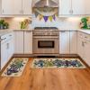 Artoid Mode Irises Beads Mardi Gras Kitchen Mats Set of 2, Carnival Home Decor Low-Profile Kitchen Rugs for Floor – 17×29 and 17×47 Inch