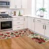 Artoid Mode Leaves Heart Valentines Kitchen Mats Set of 2, Low-Profile Home Decor Kitchen Rugs for Floor – 17×29 and 17×47 Inch