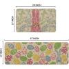 Artoid Mode Pink Bunny Egg Leaves Easter Kitchen Mats Set of 2, Spring Home Decor Low-Profile Kitchen Rugs for Floor – 17×29 and 17×47 Inch(Pink)