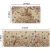 Artoid Mode Rabbit Bunny Butterfly Flowers Cup Eggs Easter Kitchen Mats Set of 2, Spring Home Decor Kitchen Rugs for Floor – 17×29 and 17×47 Inch