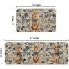 Artoid Mode Rabbit Bunny Chinoiserie Flowers Easter Kitchen Mats Set of 2, Spring Home Decor Low-Profile Kitchen Rugs for Floor – 17×29 and 17×47 Inch