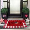 Artoid Mode Red American Flag Stars Memorial Day Welcome Doormat, 4th of July Patriotic Liberty Low-Profile Yard Floor Switch Mat for Indoor Outdoor 17 x 29 Inch