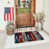 Artoid Mode Vertical Stripe American Flag Stars Patriotic 4th of July Doormat, Memorial Day Home Decor Switch Rug Door Mat Floor Mat 17×29 Inch