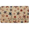 Artoid Mode Blue Red Stars Patriotic American 4th of July Doormat, Memorial Day Home Decor Switch Rug Door Mat Floor Mat 17×29 Inch