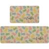 Artoid Mode Colorful Bunny Happy Easter Kitchen Mats Set of 2, Home Seasonal Spring Easter Holiday Holiday Party Floor Mat – 17×29 and 17×47 Inch(Beige)