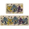 Artoid Mode Irises Beads Mardi Gras Kitchen Mats Set of 2, Carnival Home Decor Low-Profile Kitchen Rugs for Floor – 17×29 and 17×47 Inch