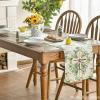 Artoid Mode Blessed Cross Eucalyptus Table Runner, Spring Summer Seasonal Kitchen Dining Table Decoration for Home Party Decor 13 x 72 Inch(Green)