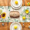 Artoid Mode Blessed Cross Eucalyptus Table Runner, Spring Summer Seasonal Kitchen Dining Table Decoration for Home Party Decor 13 x 72 Inch(Green)