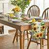 Artoid Mode Buffalo Plaid Sunflower Table Runner, Summer Fall Seasonal Kitchen Dining Table Decoration for Indoor Outdoor Home Party Decor 13 x 72 Inch(13″ x 72″  Table Runner)