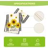 Artoid Mode Buffalo Plaid Sunflower Vase Sunshine Summer Table Runner, Spring Kitchen Dining Table Decoration for Home Party Decor 13×72 Inch(Beige)