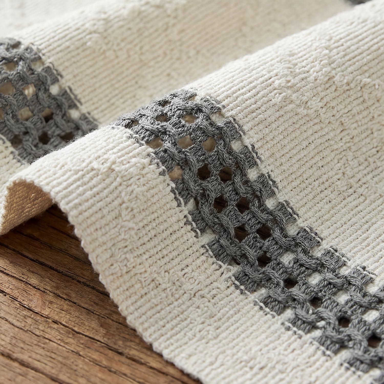 image:imageArtoid Mode Red Stripe Woven Table Runner Seasonal Holiday Hollow Kitchen Dining Table Decoration for Home Party Decor 12x72 InchDark Grey