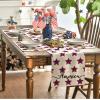 Artoid Mode Beige America Stars Block Patriotic 4th of July Placemats Set of 4, 12×18 Inch Memorial Day Holiday Table Mats for Party Kitchen Dining Decoration(Beige)
