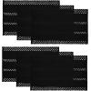Artoid Mode Beige Farmhouse Woven Rustic Hollow Placemats Set of 4,12×18 Inch Seasonal Holiday Table Mats Party Kitchen Dining Decoration(Black)