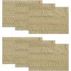Artoid Mode Beige Farmhouse Woven Rustic Hollow Placemats Set of 4,12×18 Inch Seasonal Holiday Table Mats Party Kitchen Dining Decoration(Burlap Brown)